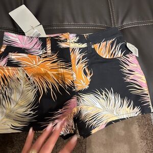 Emilio Pucci Black and Orange High Waist Shorts